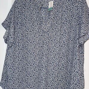 Lush Navy and White Blouse